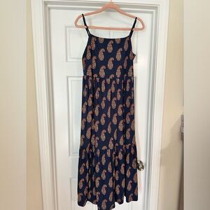 Boden Strappy Cami Midi Dress * navy * size 10 * EUC